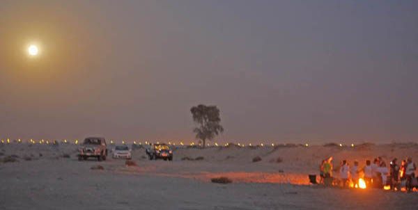 Super Moon in the desert